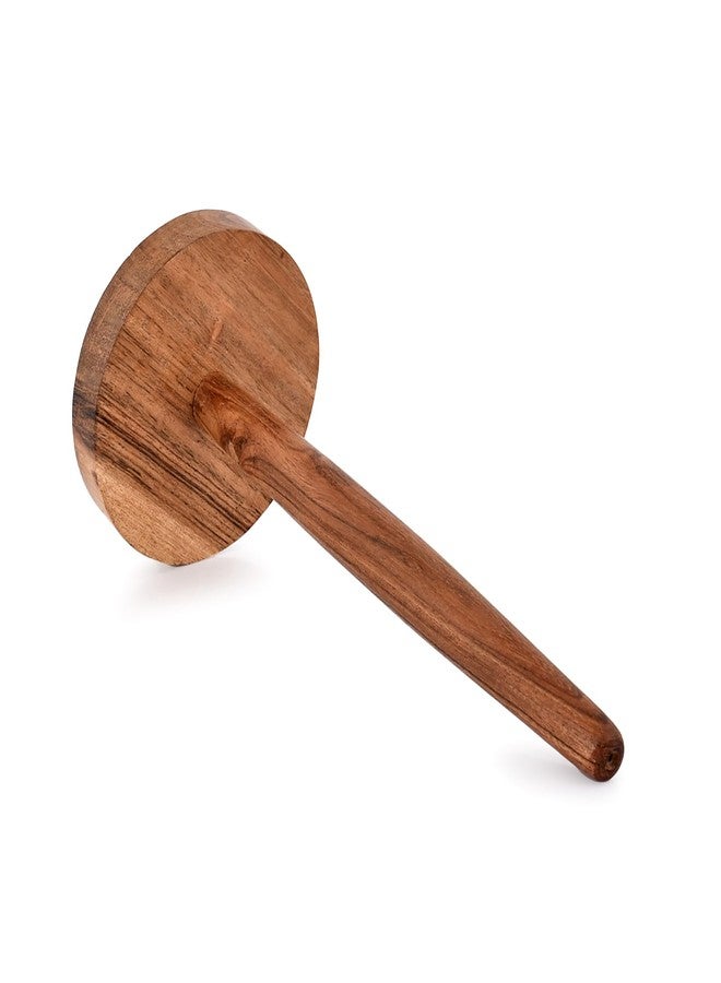 NIRMAN Acacia Wood Paper Towel Holder Decorative Countertop Standing Rolls Holder for Kitchen, Toilet, Pantry and Bathroom (3" x 3" x 12") - Image 2